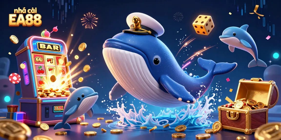 Experience exciting wins at nhà cái EA88 with playful characters and vibrant casino elements.