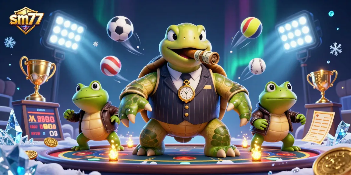 Engage with sm77 as the turtle mobster and bullfrog enforcers present dynamic sports betting action.