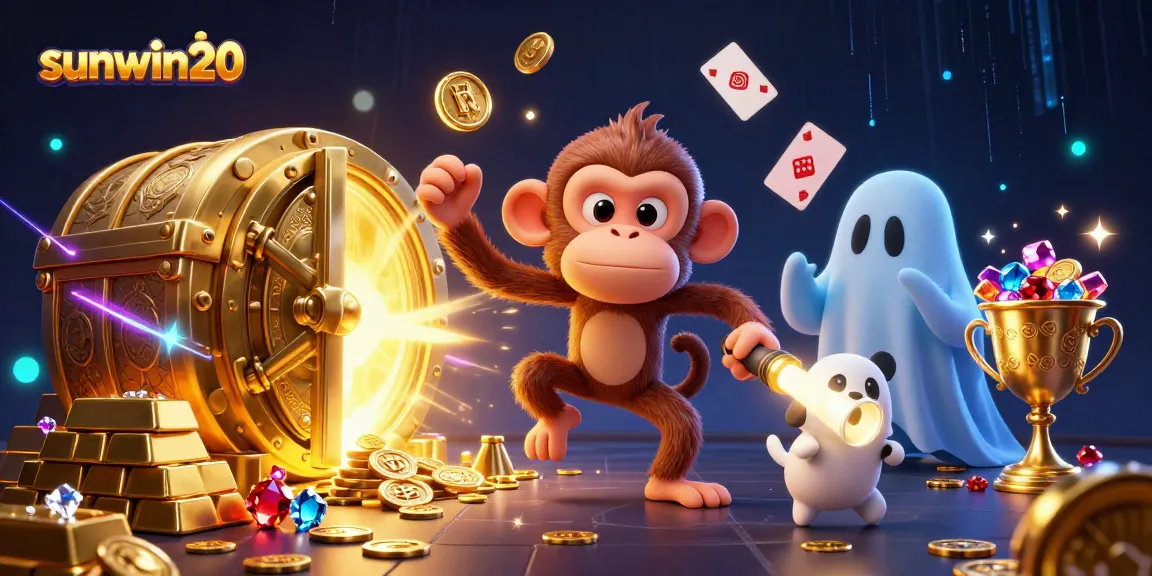 Experience the thrill of sunwin20 as the mischievous monkey juggles treasures in a haunted casino.