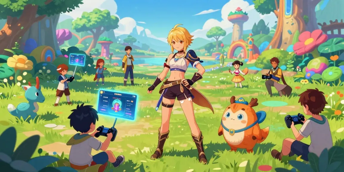Interactive scene from a hentai game adventure showcasing anime characters, fantasy landscapes, and vibrant visuals.