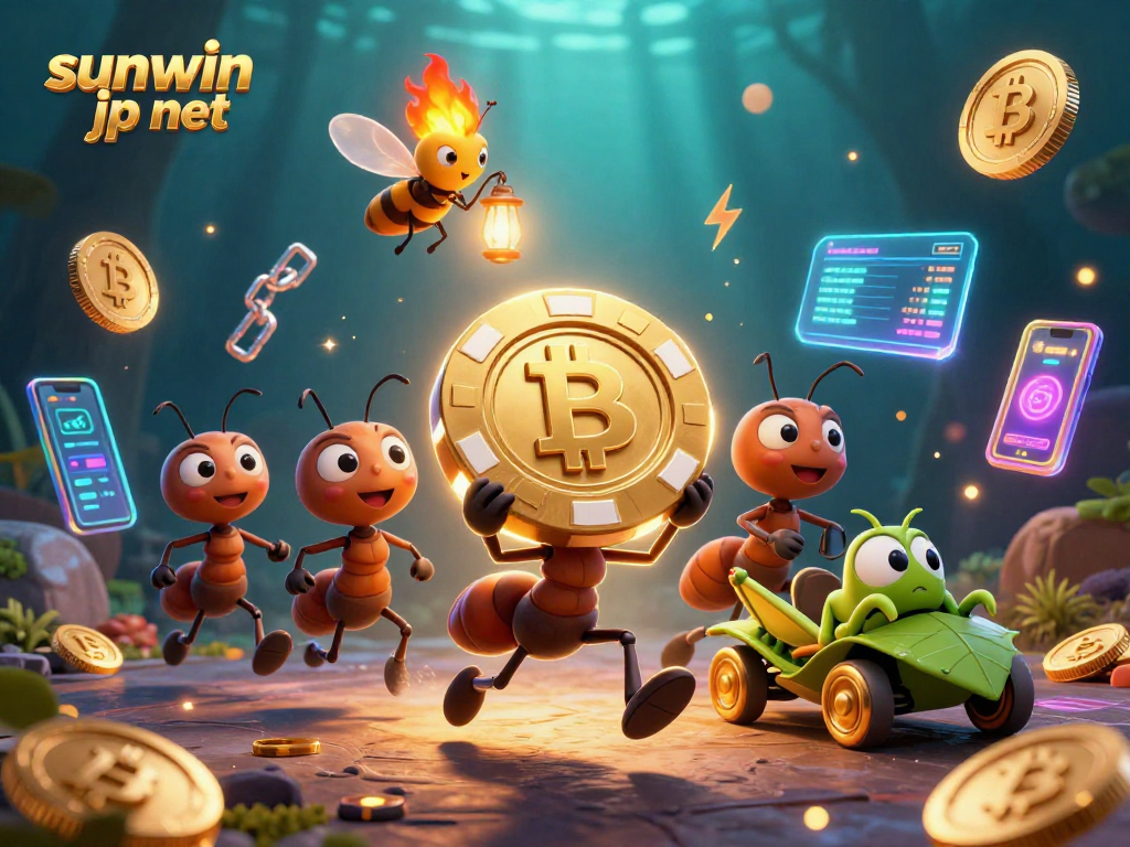 Engage in thrilling online gaming adventures with sunwin jp net's vibrant 3D casino heist illustration.