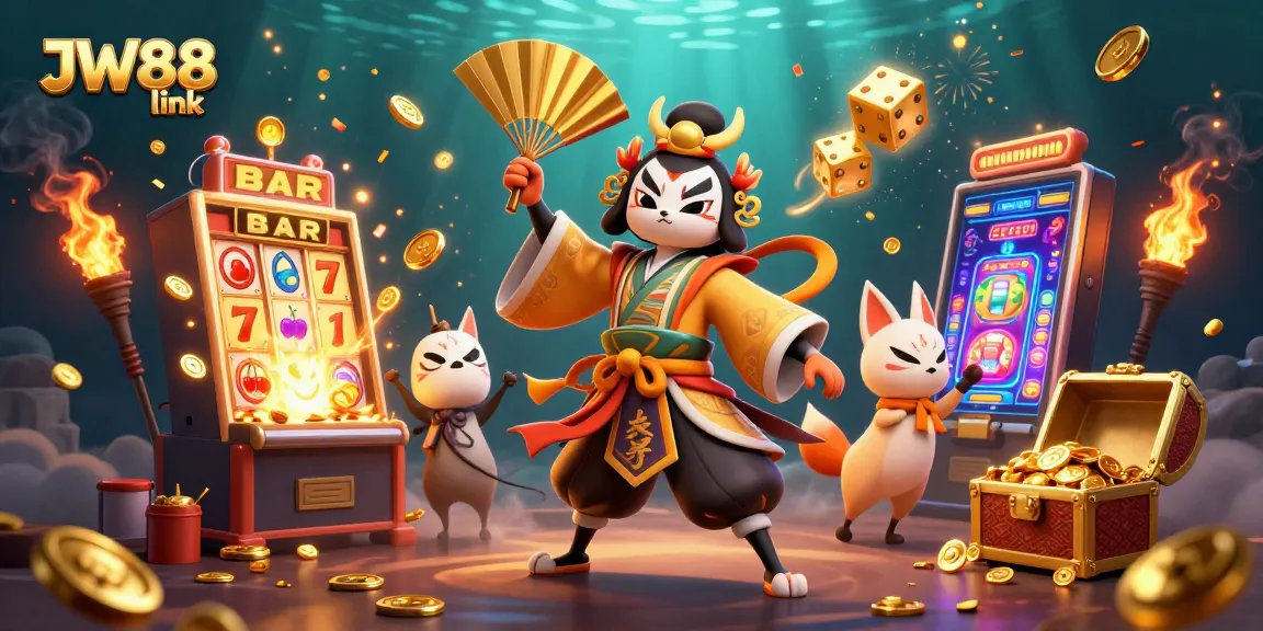 Experience thrilling gameplay with JW88 link amidst a 3D casino adventure filled with jackpots and exciting symbols.