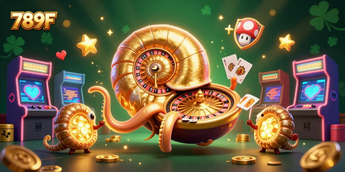 Experience winning gameplay at 789F with a dynamic, colorful casino scene featuring vibrant characters and game elements.