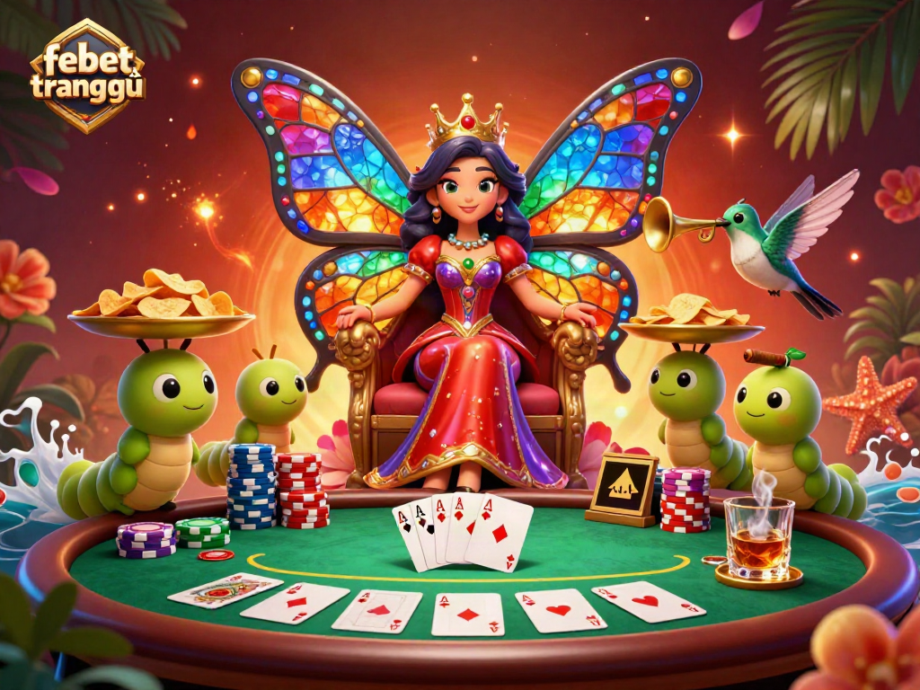 Engage with the exciting world of febet trang chủ through this vibrant 3D casino scene filled with characters and dynamic action.